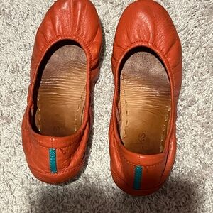 Women's Tieks Orange Leather Ballet Flats